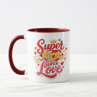 Caneca Super Mom Mug Gift Cute Design