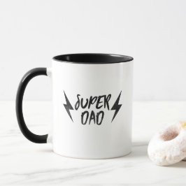 Caneca Super Pai Lightning Bolt Black Super Mug