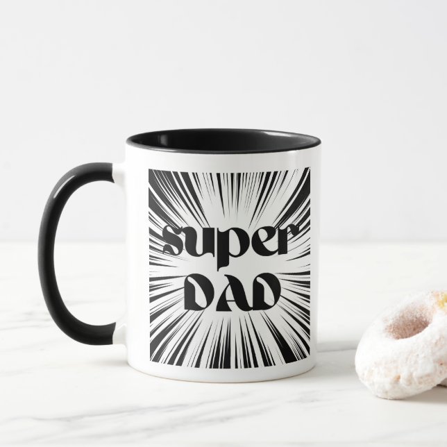 Caneca Super Pai Mug, Tema de Super Herói, Presente para  (Com Donut)
