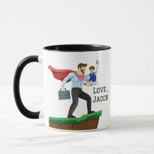 Caneca Super PAI Personalizado/Pai Carregando Seu Filho