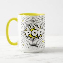 Caneca SUPER POP! Fun Superhero Personalized Pun 