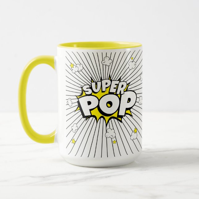 Caneca SUPER POP! 'Pipoca' Pun de Pipoca  (Esquerda)