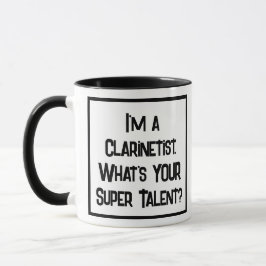 Caneca Super Talento Clarinetista. Mug De Café De Duas To