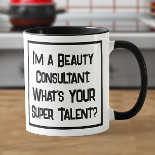Caneca Super Talento Consultor de Bela. Dois Tom
