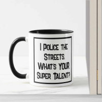 Super Talento da Polícia. Mug De Café De Duas Tone