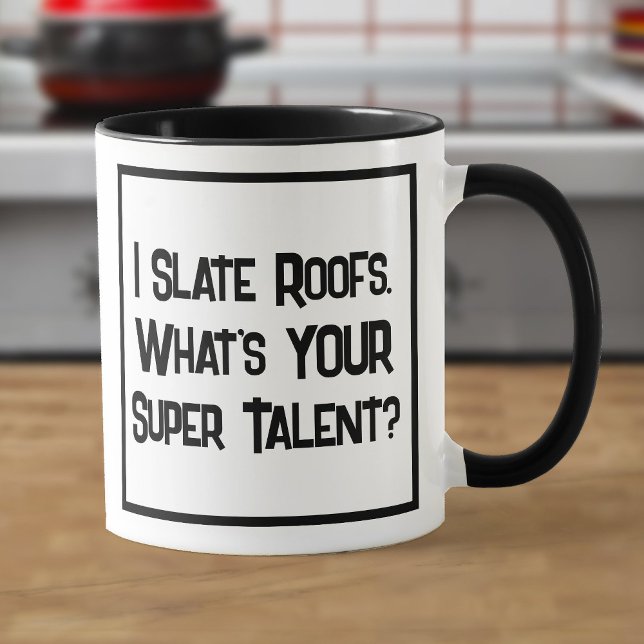 Caneca Super Talento de Roofer. Mug De Café De Duas Tonel (Criador carregado)