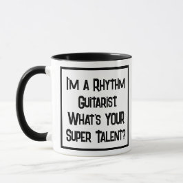 Caneca Super Talento Guitarista Ritmo. Mug De Café De Dua