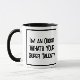 Caneca Super Talento Oboista. Mug De Café De Duas Tonelad
