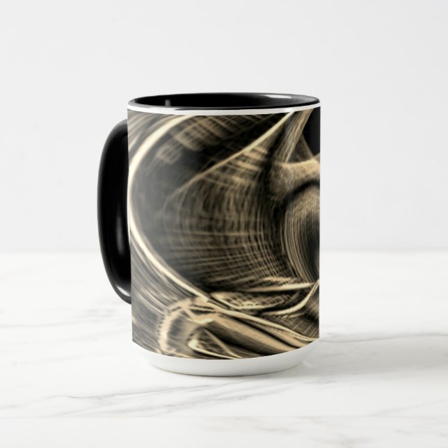 Caneca Super torto parece pinheiro queimado com entalhes (Frente Esquerda)