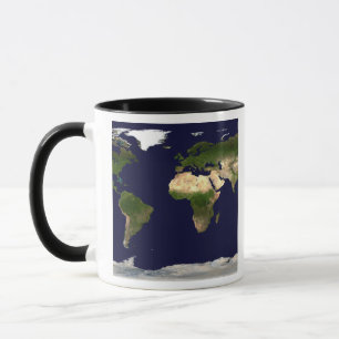 Caneca Superfície da Terra, Água Profunda e Topogra Sombr