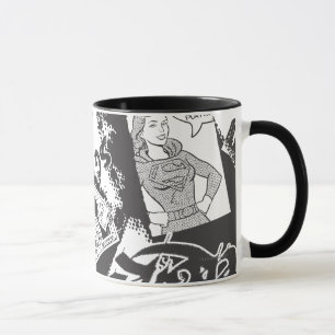 Caneca Supergirl Black and White Collage