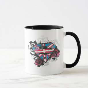 Caneca Supergirl British Flag e Rosas
