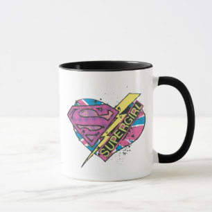 Caneca Supergirl Heart e Bolt