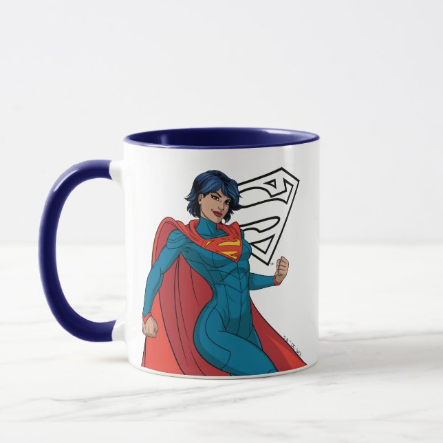 Caneca Supergirl Hovering in Blue Suit (Esquerda)