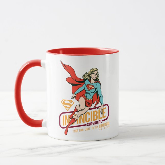 Caneca Supergirl Invencível - Gráfico Retroativo (Esquerda)
