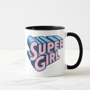 Caneca Supergirl Pink and Blue Logo