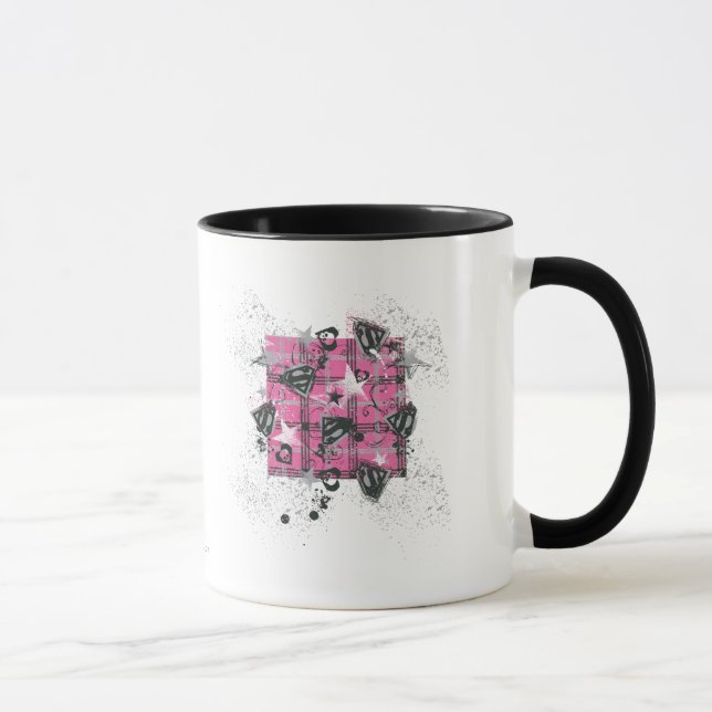 Caneca Supergirl Pink Splatter Square (Direita)