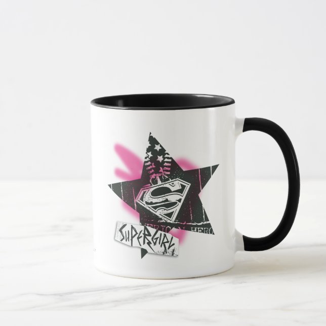 Caneca Supergirl Pink Spray Paint Star (Direita)
