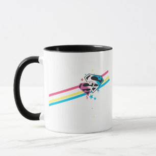 Caneca Supergirl Rainbow Stripes