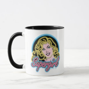 Caneca Supergirl Retro Neon Lights Graphic