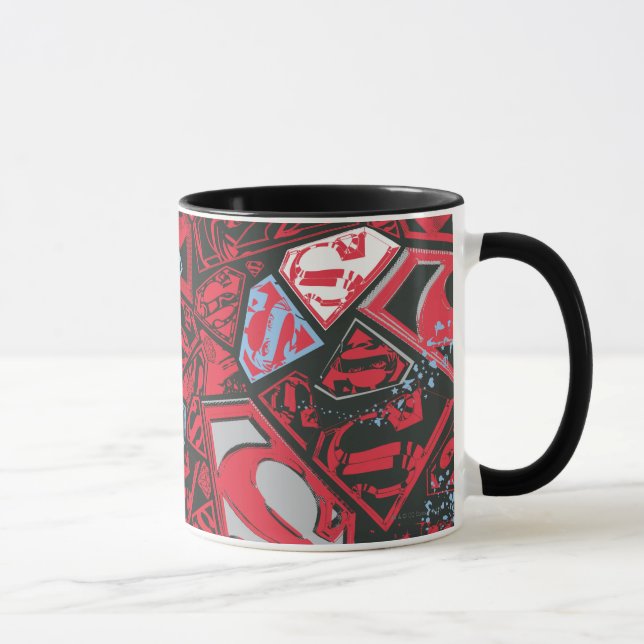 Caneca Supergirl Stary Red Pattern (Direita)