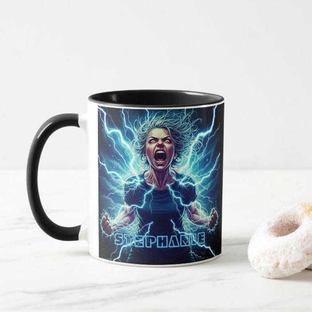 Caneca Superhero Electric Power With Quote (Com Donut)