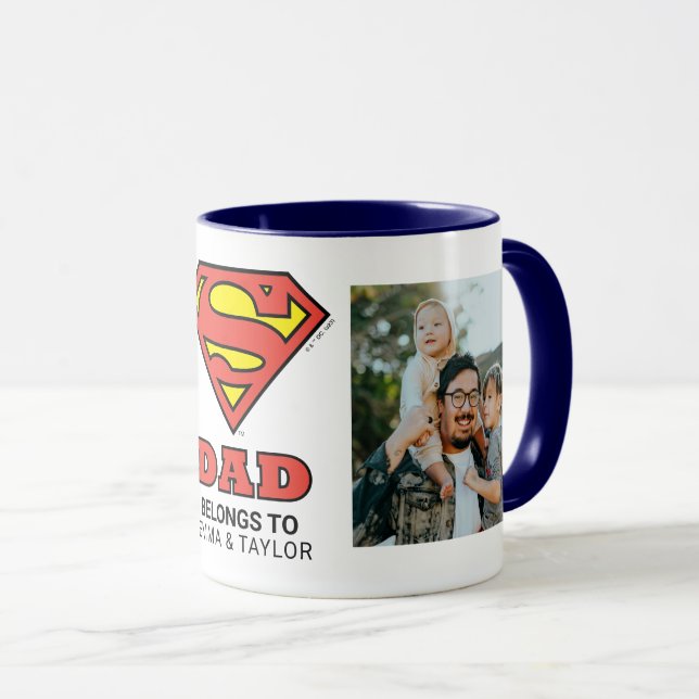 Caneca Superman | "Este Super Pai Pertence A" (Frente Esquerda)