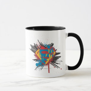 Caneca Superman Estilizado   Logotipo Splatter
