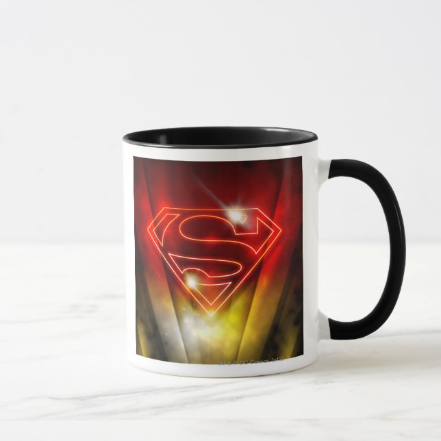 Caneca Superman Estilizado | Logotipo vermelho brilhante (Direita)