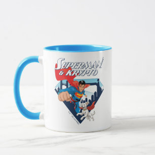 Caneca Superman & Krypto Soar