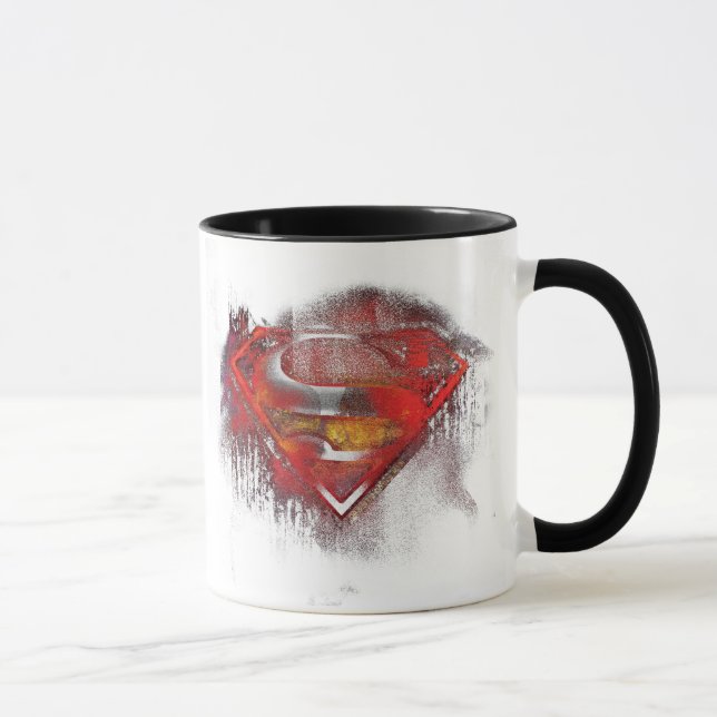 Caneca Superman S-Shield | Logotipo pintado (Direita)