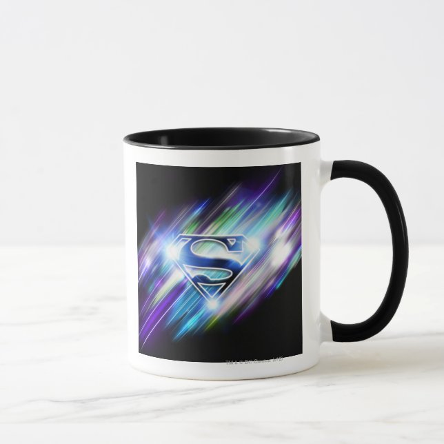 Caneca Superman Stylized | Shiny Blue Burst Logo (Direita)