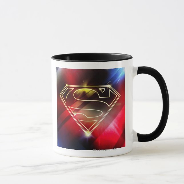 Caneca Superman Stylized | Shiny Yellow Outline Logo (Direita)