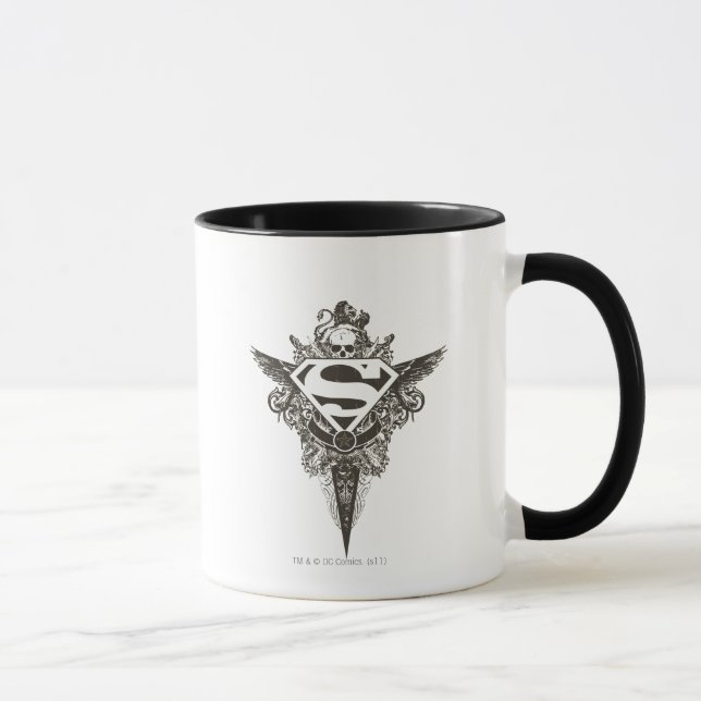 Caneca Superman Stylized | Star and Skull White Logo (Direita)