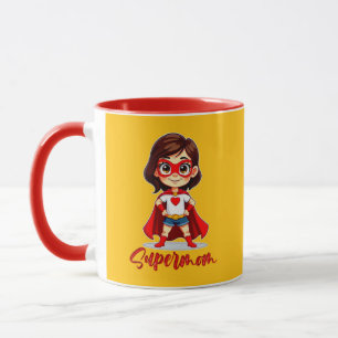 Caneca Supermom – Cute Mother Superhero Design