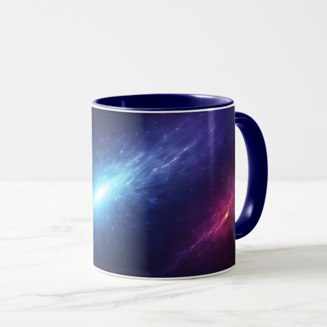 Caneca Supernova Azul Nebulosa Espaço Exterior Astronomia (Frente Esquerda)