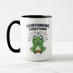 Caneca Superpensando Tudo Sapo Ansioso Engraçado Mental