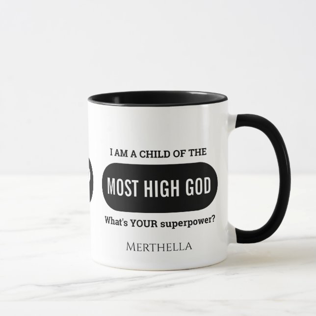 Caneca Superpoder Cristão Personalizado (Direita)