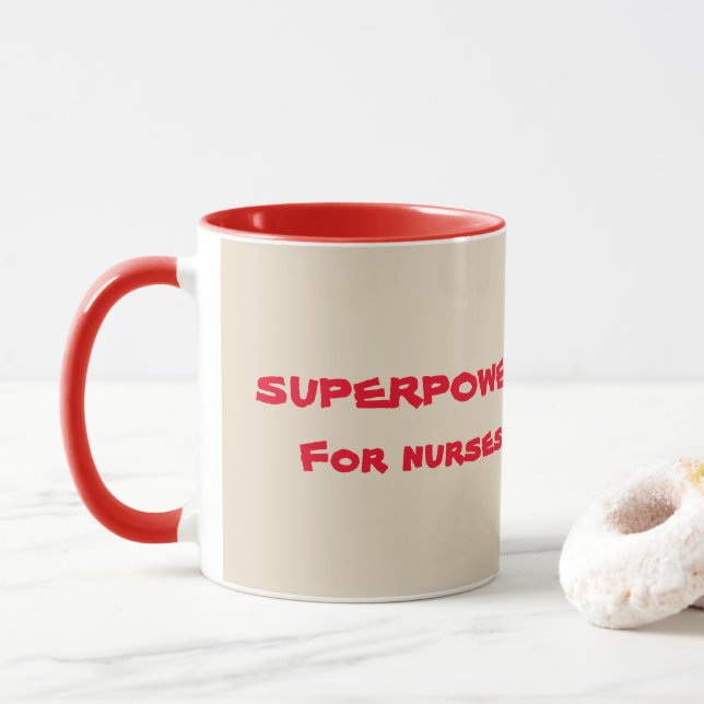 Caneca Superpotência para enfermeiras Coffee Whale Mug (Com Donut)