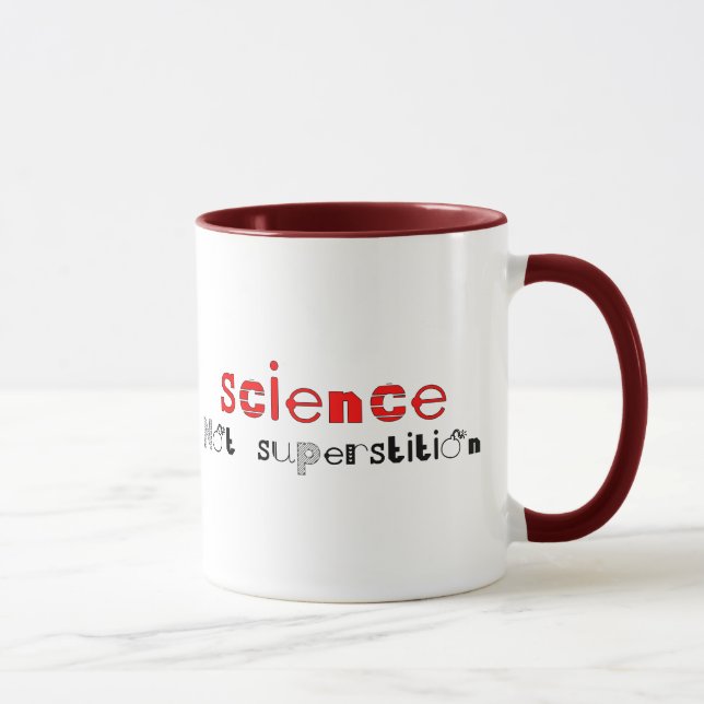 Caneca Superstição da ciência não (Direita)