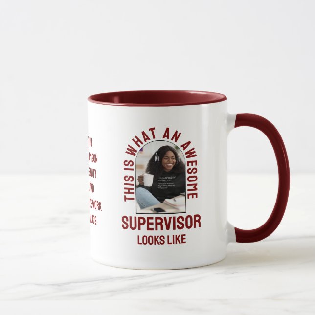 Caneca SUPERVISOR INCRÍVEL PARECE A FOTO DE Cooperativa D (Direita)