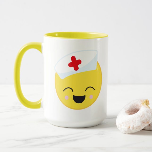 Caneca suplemento monograma relacionado ao trabalho de en (Com Donut)