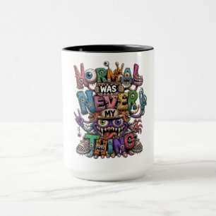 Caneca Suporte Emocional ao Caos – Desenho Animado Estran