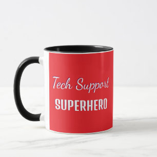 Caneca Suporte Técnico Super Herói Engraçado Humor Monogr