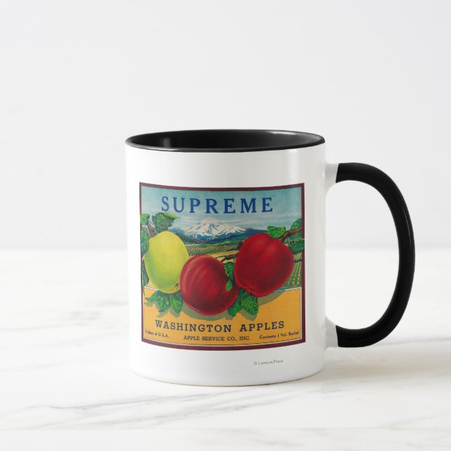 Caneca Supremo Rótulo Apple - Estado de Washington (Direita)
