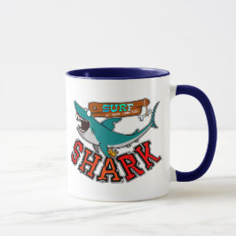 Caneca Surf com tubarão