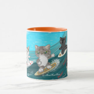 Caneca Surfing Cats