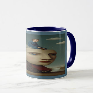 Caneca Surreal Mechanical Head Dream Art Mug