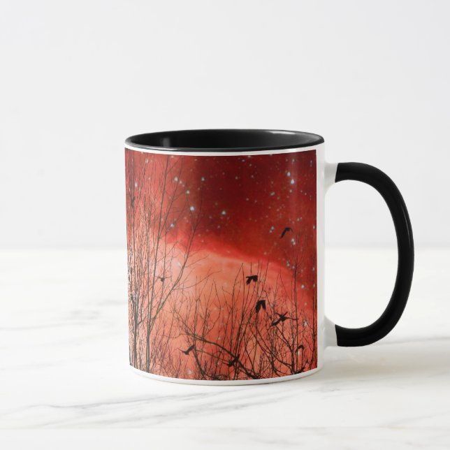 Caneca Surreal Red Starry Night (Direita)