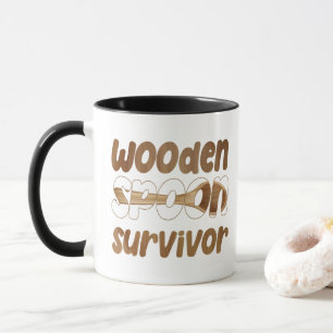 Caneca Survivência de Mão de Madeira Expressão Diversão I